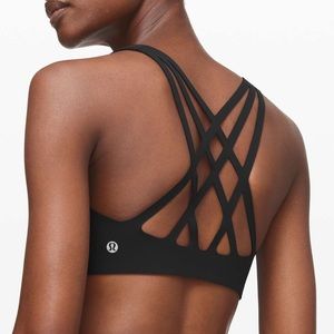 lululemon Bring The Energy Sports Bra Black - Size 10